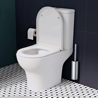 VitrA Zentrum Smoothflush Rimless Close Coupled Toilet (inc Seat) | Product Image