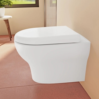 VitrA Zentrum Smoothflush Rimless Wall Hung Toilet with Hidden Fixings (inc Seat) | Product Image