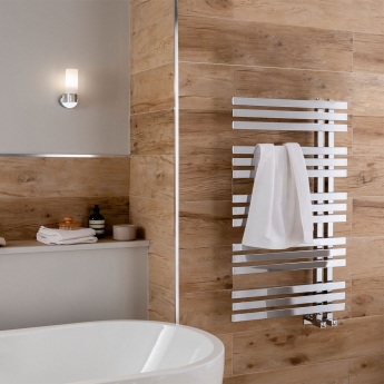 Vogue Aquila Chrome Designer Heated Towel Rail | Product Image