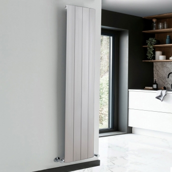 Vogue Astute Single Designer Vertical Radiator 1800mm H x 375mm W - White | Product Image