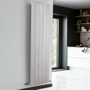 Vogue Astute Single Designer Vertical Radiator 1800mm H x 470mm W - White | Product Image