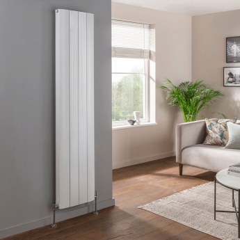 Vogue Astute Double Designer Vertical Radiator 1800mm H x 372mm W - White | Product Image
