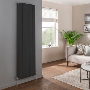 Vogue Astute Double Designer Vertical Radiator 1800mm H x 466mm W - Anthracite | Product Image