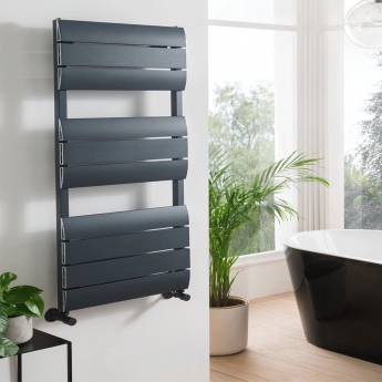 Vogue Astute Designer Heated Towel Rail 1200mm H x 500mm W - Anthracite | Product Image