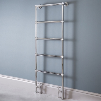 Vogue Ballerina Brass Chrome Traditional Heated Towel Rail | Product Image