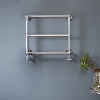 Vogue Ballerina Wall Mounted Brass Chrome Traditional Towel Rail | Product Image
