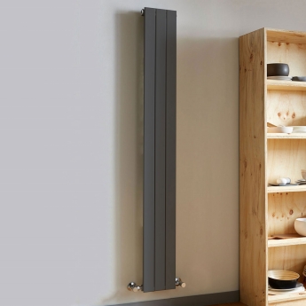 Vogue Fly Line Single Designer Vertical Radiator 1800mm H x 224mm W - Anthracite | Product Image