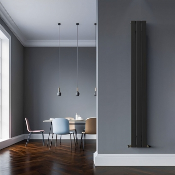 Vogue Fly Line Single Designer Vertical Radiator 1800mm H x 224mm W - Anthracite | Product Image