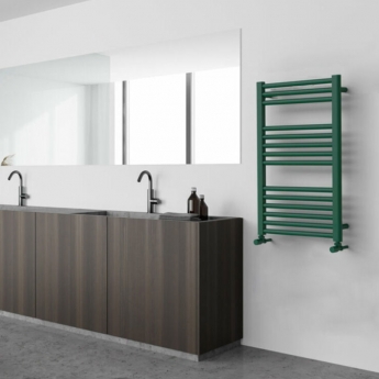 Vogue Focus Colours Straight Heated Ladder Towel Rail 800mm H x 400mm W - Moss Green | Product Image