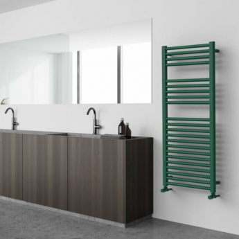 Vogue Focus Colours Straight Heated Ladder Towel Rail 1200mm H x 500mm W - Moss Green | Product Image