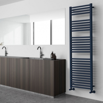 Vogue Focus Colours Straight Heated Ladder Towel Rail 1500mm H x 500mm W - Steel Blue | Product Image