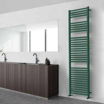 Vogue Focus Colours Straight Heated Ladder Towel Rail 1800mm H x 500mm W - Moss Green | Product Image