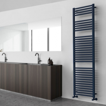 Vogue Focus Colours Straight Heated Ladder Towel Rail 1800mm H x 500mm W - Steel Blue | Product Image