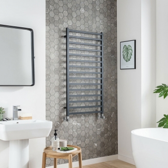 Vogue Serene Designer Heated Towel Rail 1165mm H x 600mm W - Anthracite | Product Image
