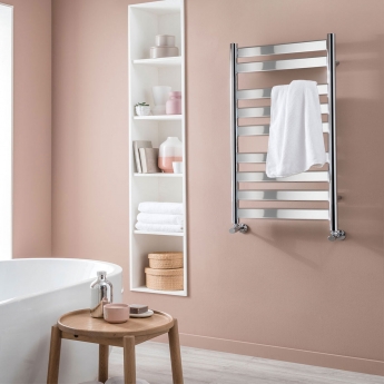 Vogue Vela Designer Heated Towel Rail 950mm H x 500mm W - Chrome | Product Image