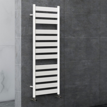Vogue Vela White Designer Heated Ladder Towel Rail | Product Image