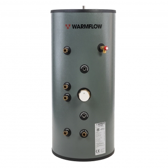 Warmflow Nero TWIN Coil Vented Stainless Steel Hot Water Cylinder 290 LITRE