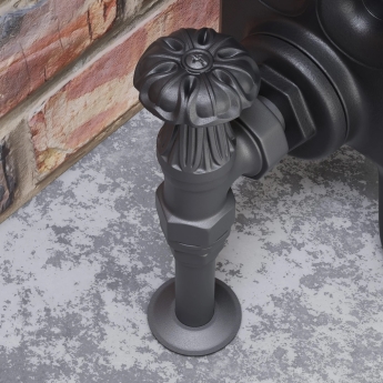 West Abbey Angled Manual Radiator Valve and Lockshield - Light Pewter | Product Image