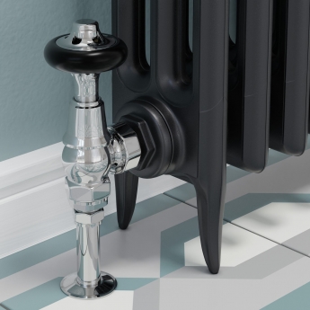 West Admiral Angled Thermostatic Radiator Valve and Lockshield - Chrome