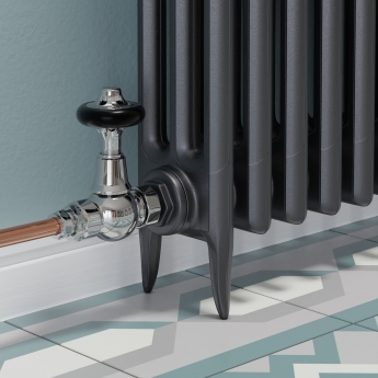 West Admiral Straight Thermostatic Radiator Valve and Lockshield - Chrome