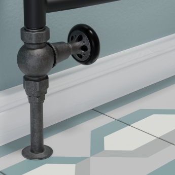 West Admiral Straight Thermostatic Radiator Valve and Lockshield - Pewter
