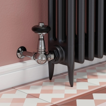 West Amberley Corner Thermostatic Radiator Valve and Lockshield - Chrome | Product Image