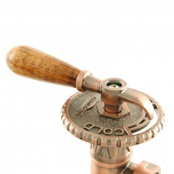 West Bentley Lever Traditional Angled Manual Radiator Valve and Lockshield - Antique Copper