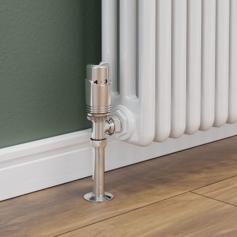 West Delta Angled TRV Thermostatic Radiator Valve and Lockshield - Chrome