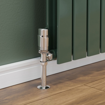 West Delta Angled TRV Thermostatic Radiator Valve and Lockshield - Chrome