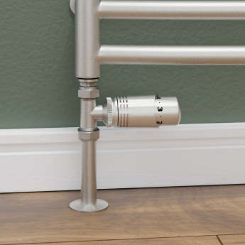 West Delta Straight TRV Thermostatic Radiator Valve and Lockshield - Chrome