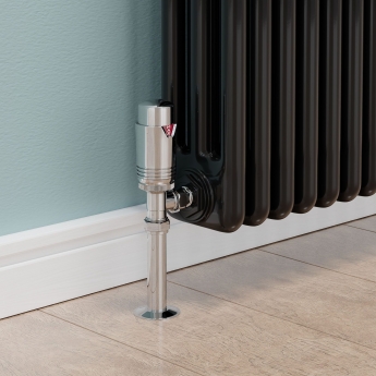 West Echo Angled TRV Thermostatic Radiator Valve and Lockshield - Chrome