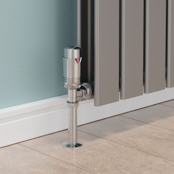 West Echo Angled TRV Thermostatic Radiator Valve and Lockshield - Chrome