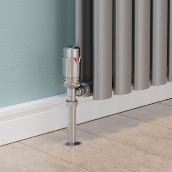 West Echo Angled TRV Thermostatic Radiator Valve and Lockshield - Chrome