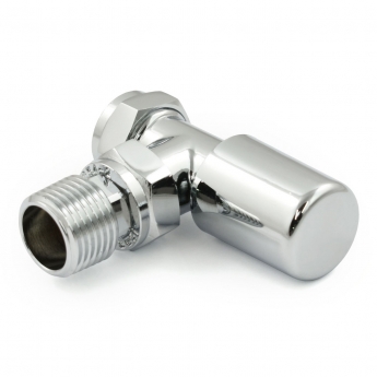 West Echo Angled TRV Thermostatic Radiator Valve and Lockshield - Chrome