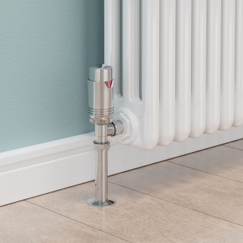 West Echo Angled TRV Thermostatic Radiator Valve and Lockshield - Chrome