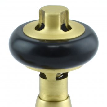 West Eton Traditional Angled Manual Radiator Valve and Lockshield - Brushed Brass
