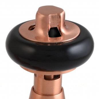 West Eton Traditional Angled Manual Radiator Valve and Lockshield - Brushed Copper
