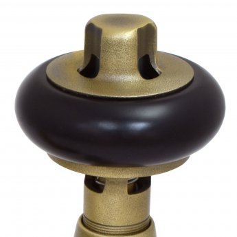 West Eton Traditional Angled Manual Radiator Valve and Lockshield - Old English Brass