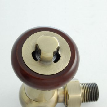 West Eton Traditional Corner Manual Radiator Valve and Lockshield - Antique Brass