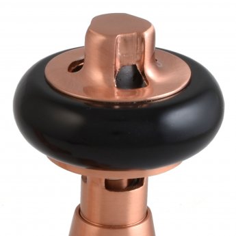 West Faringdon Angled Thermostatic Radiator Valve and Lockshield - Brushed Copper
