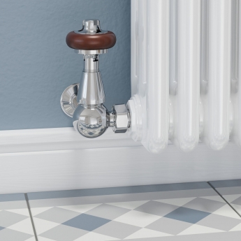 West Faringdon Corner Thermostatic Radiator Valve and Lockshield - Chrome