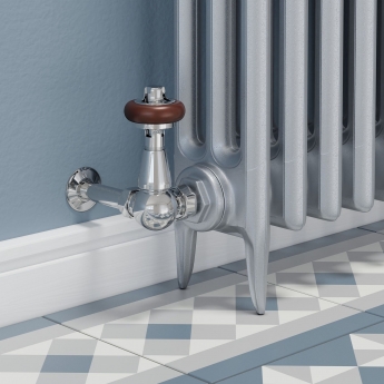 West Faringdon Corner Thermostatic Radiator Valve and Lockshield - Chrome
