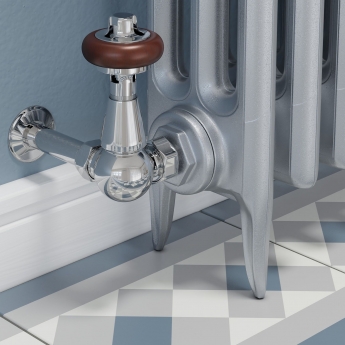 West Faringdon Corner Thermostatic Radiator Valve and Lockshield - Chrome
