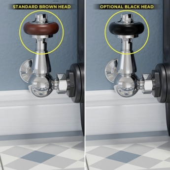 West Faringdon Corner Thermostatic Radiator Valve and Lockshield - Chrome | Product Image