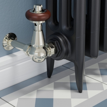 West Faringdon Corner Thermostatic Radiator Valve and Lockshield - Nickel