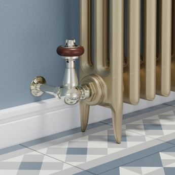 West Faringdon Corner Thermostatic Radiator Valve and Lockshield - Nickel