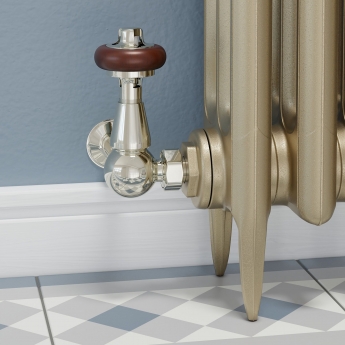 West Faringdon Corner Thermostatic Radiator Valve and Lockshield - Nickel