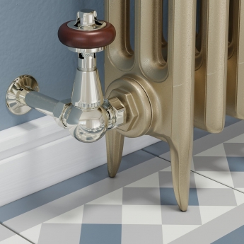 West Faringdon Corner Thermostatic Radiator Valve and Lockshield - Nickel