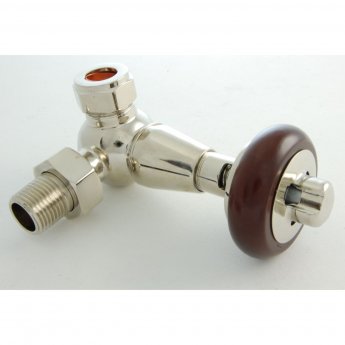West Faringdon Corner Thermostatic Radiator Valve and Lockshield - Nickel
