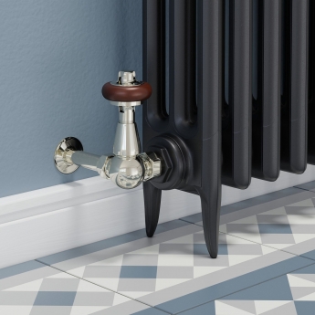 West Faringdon Corner Thermostatic Radiator Valve and Lockshield - Nickel